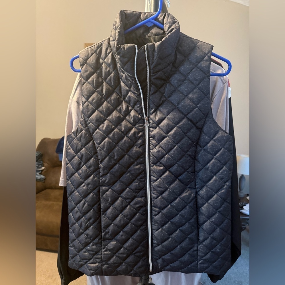 Banana Republic Black Quilted Vest